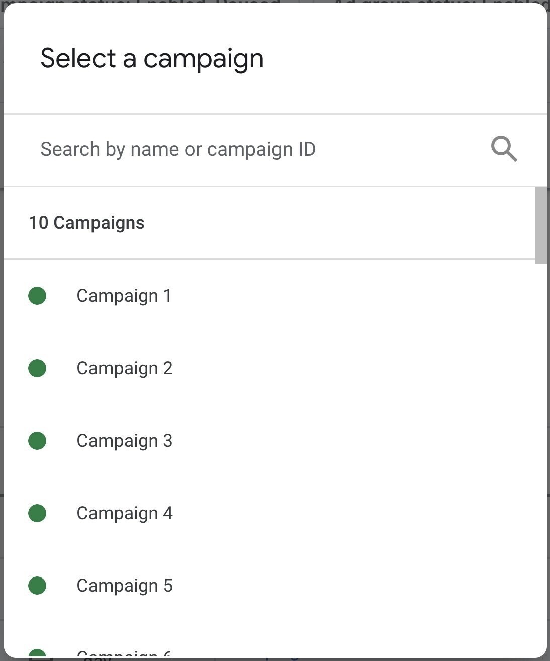 select-a-campaign